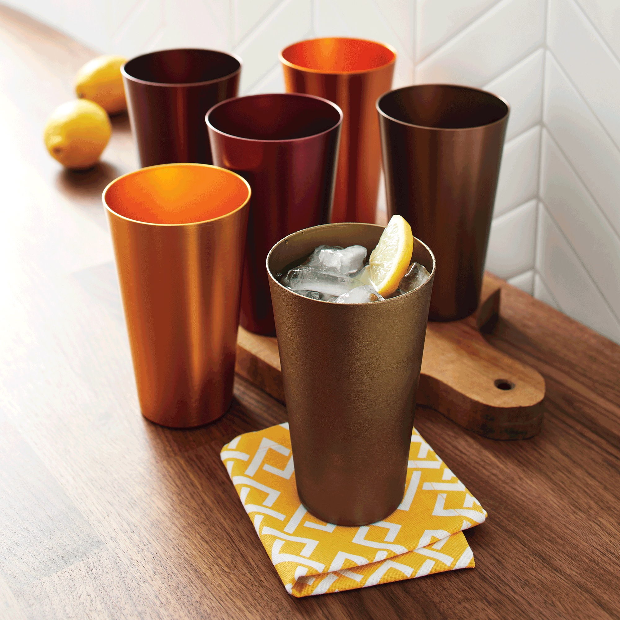 Set of 6 Aluminum Tumblers