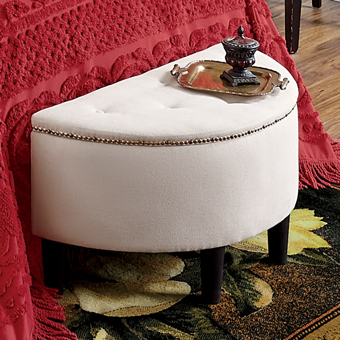 Half Moon Storage Ottoman