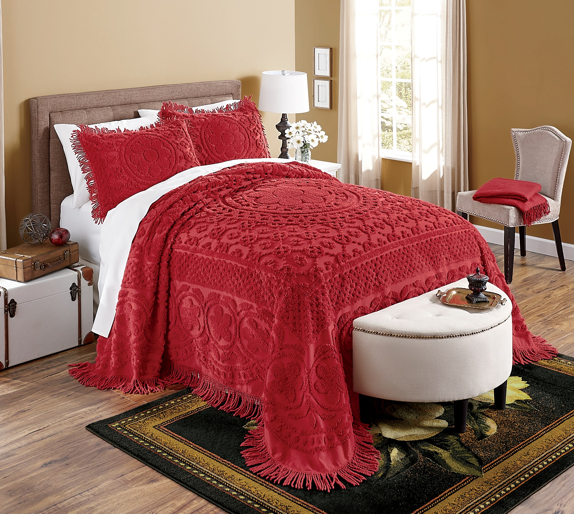 Half Moon Storage Ottoman