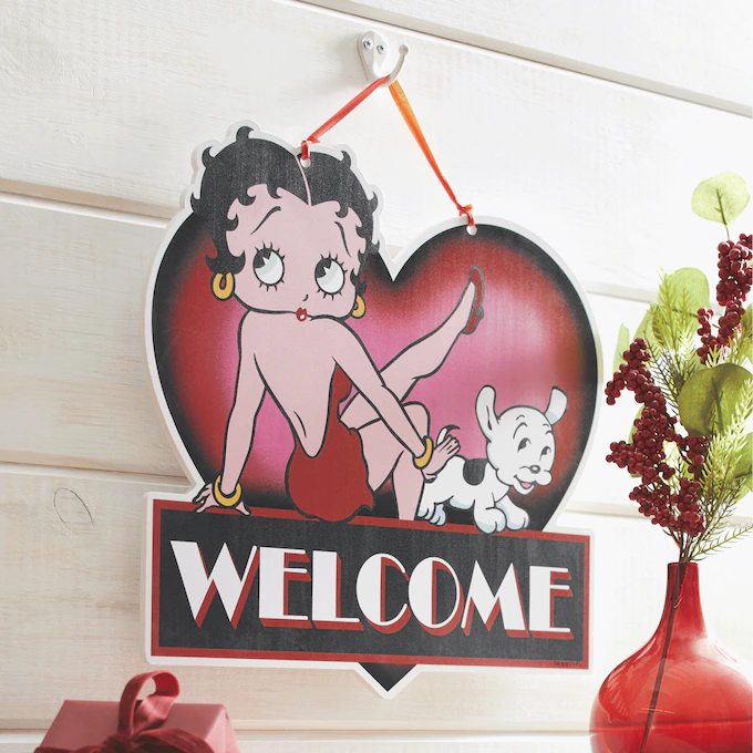 Betty Boop Welcome Heart Hanging