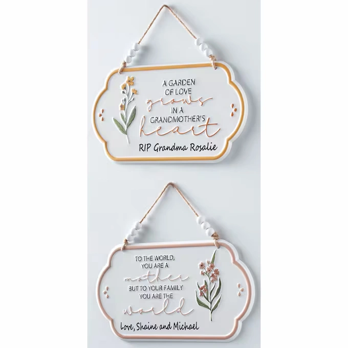 Enamel Sentiment Sign