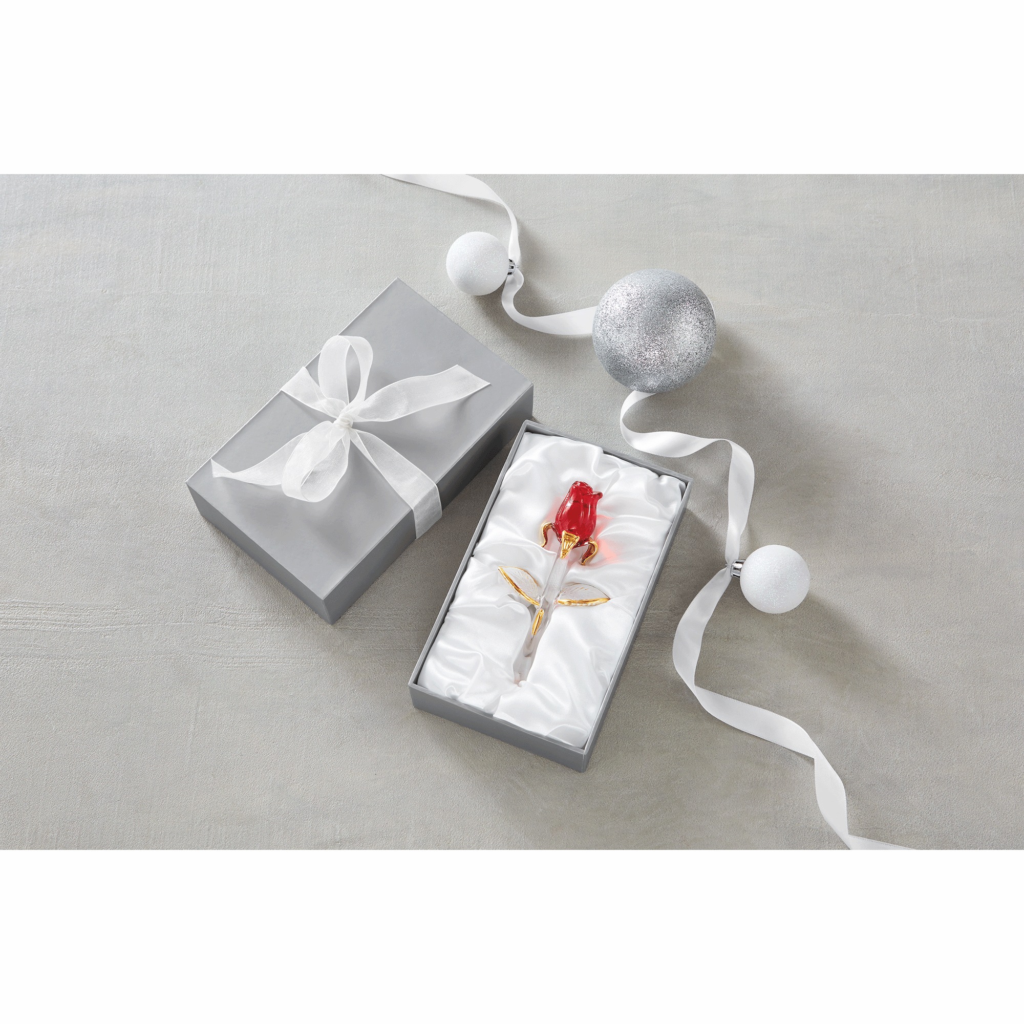 Glass Rose in Gift Box