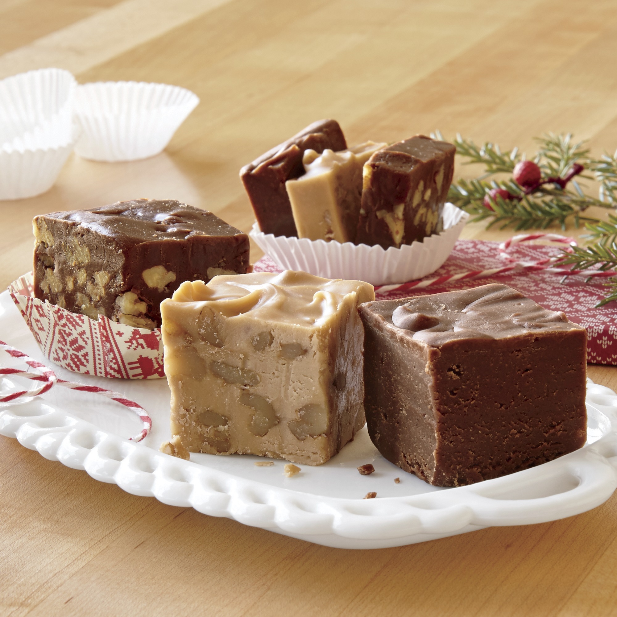 Old-Fashioned Fudge Trio