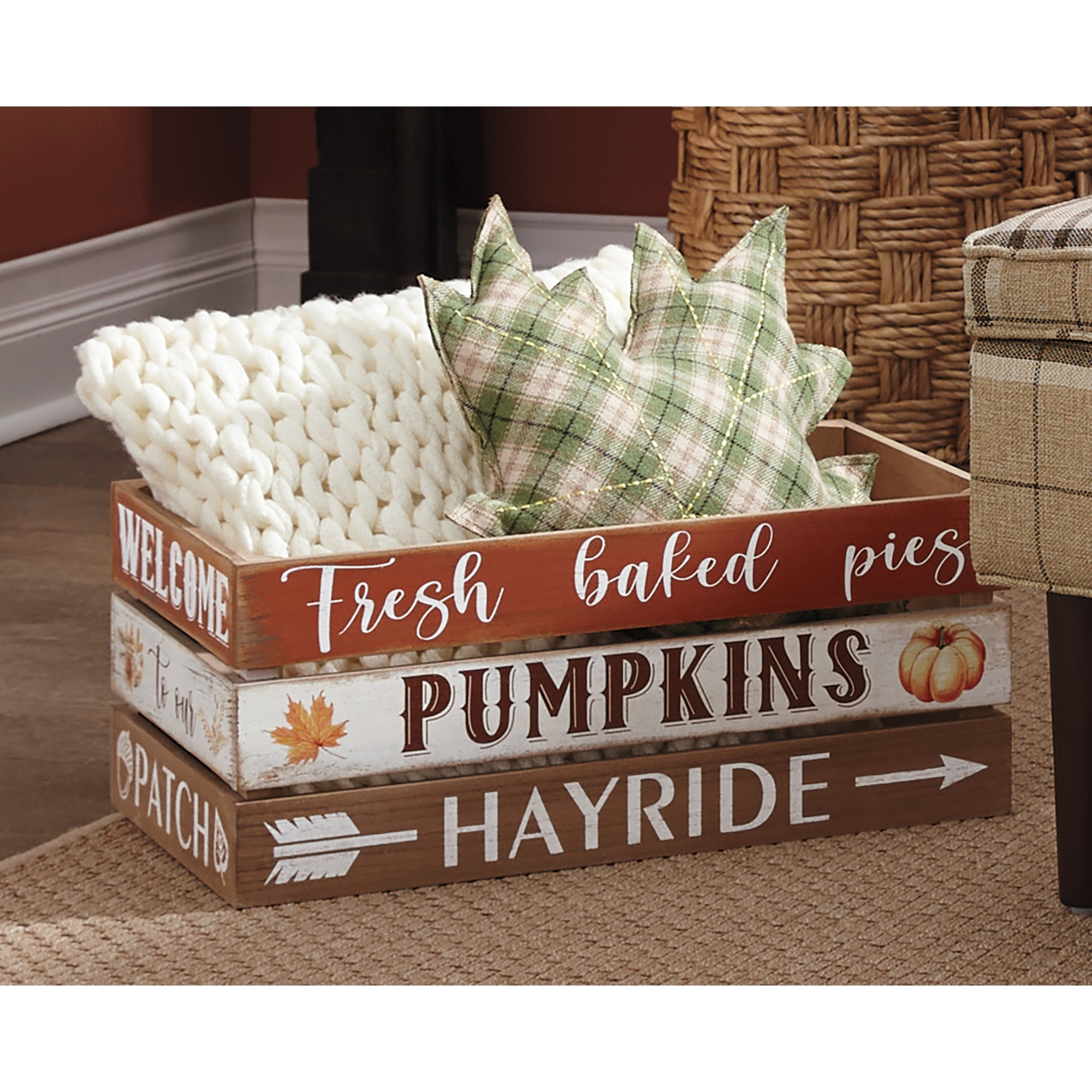 Fall Milk Crate