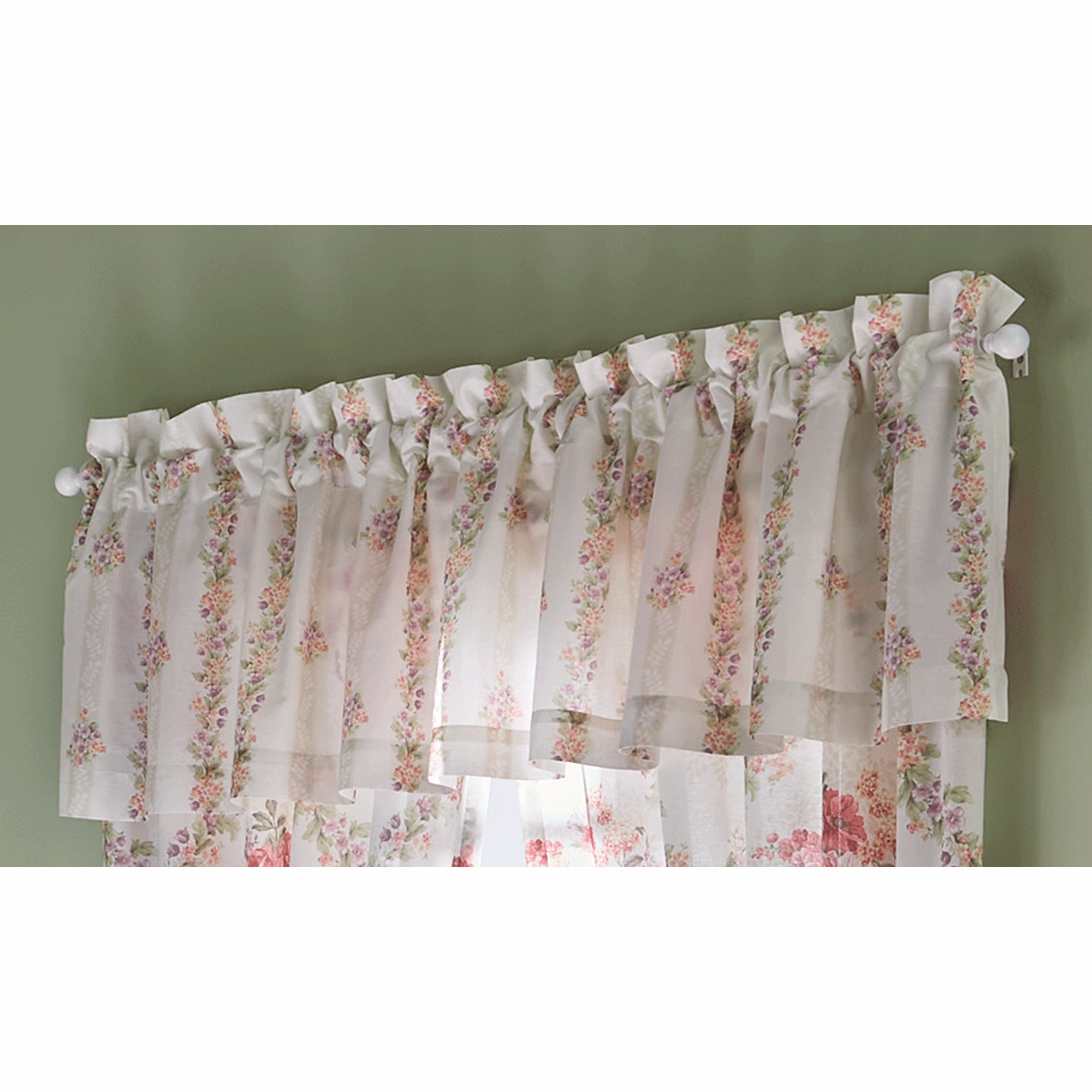 Scarborough Bouquet Comforter Set, Neckroll Pillow and Window Treatments