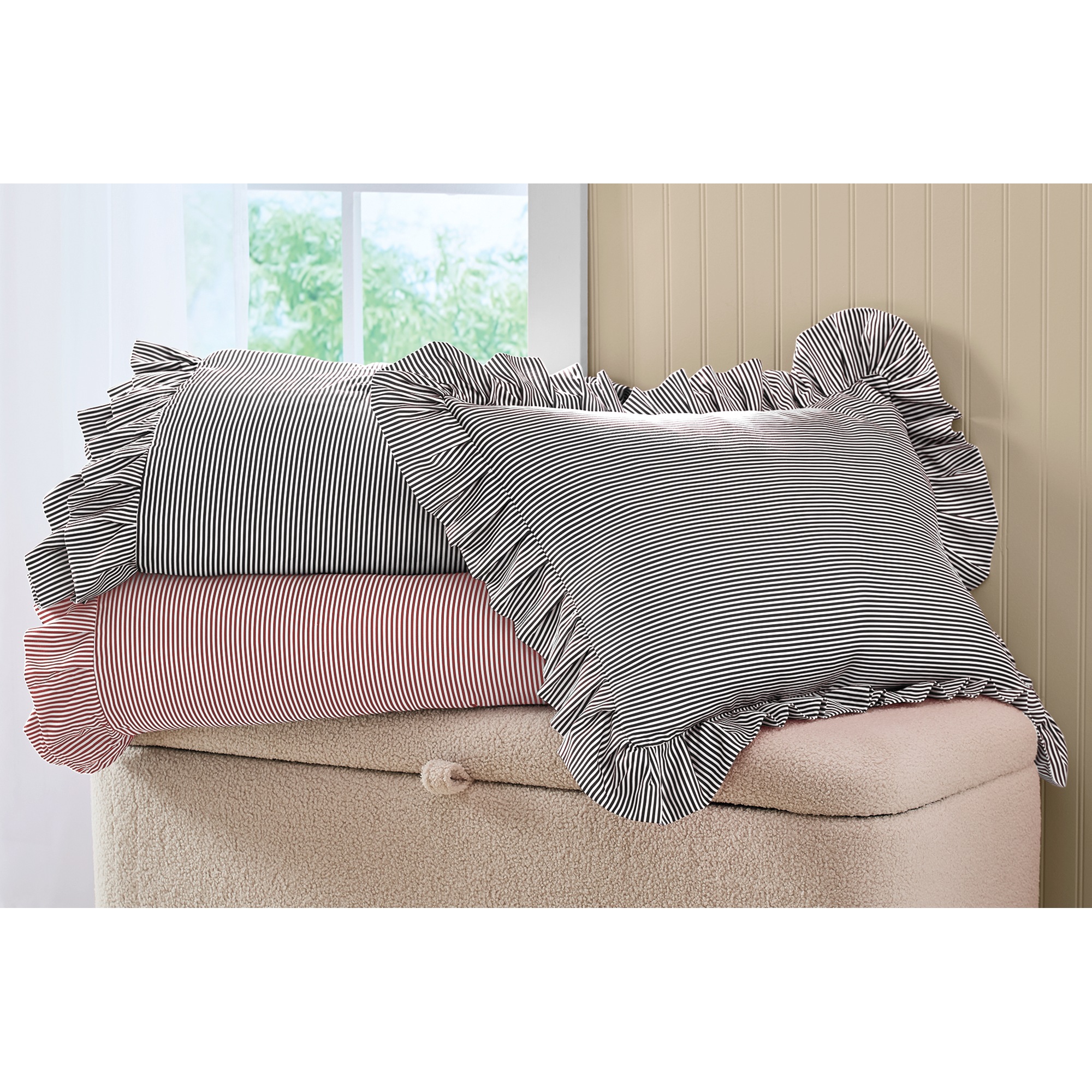 Railroad Stripe Down-Alternative 3-Piece Comforter Set