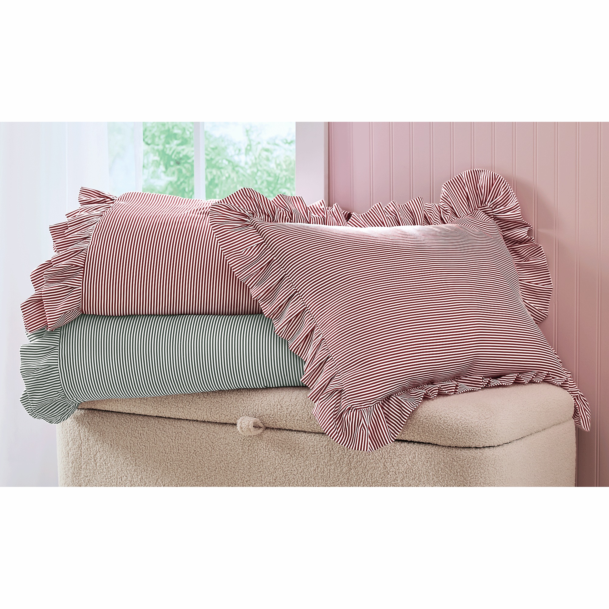 Railroad Stripe Down-Alternative 3-Piece Comforter Set