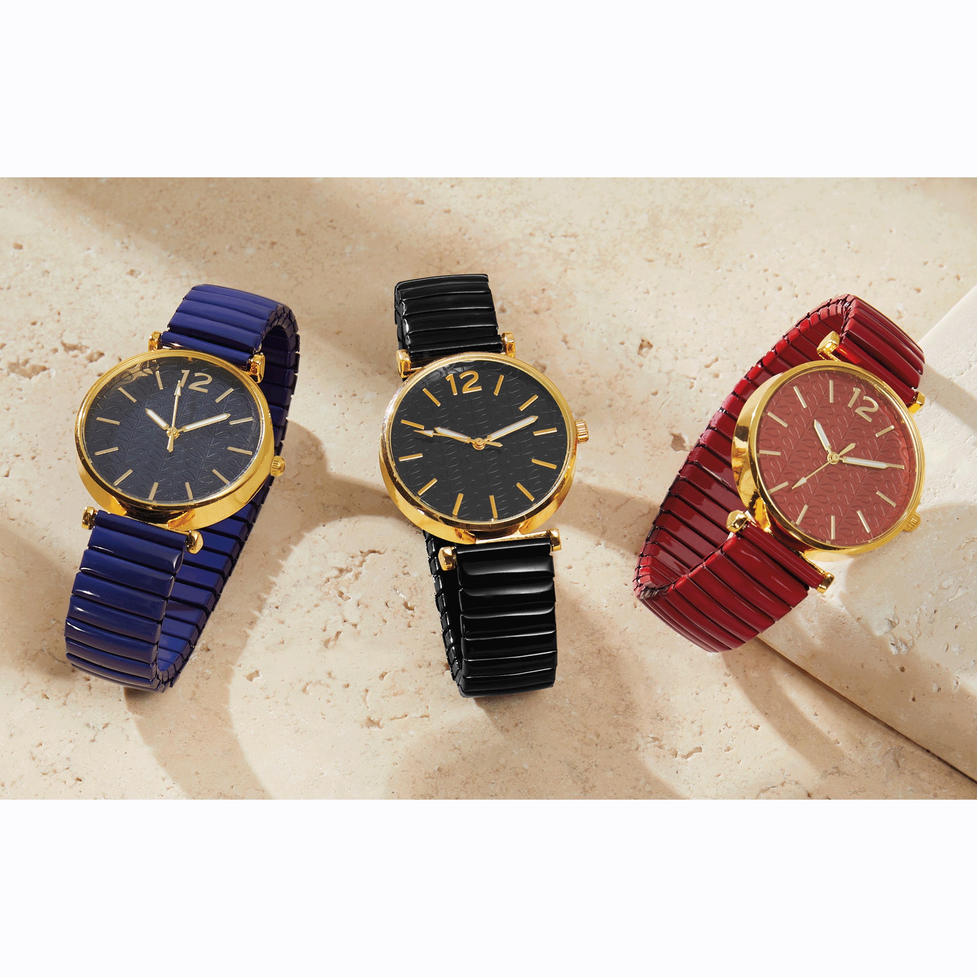 Ladies' Embellished Dial/Stretch-Band Color Watch
