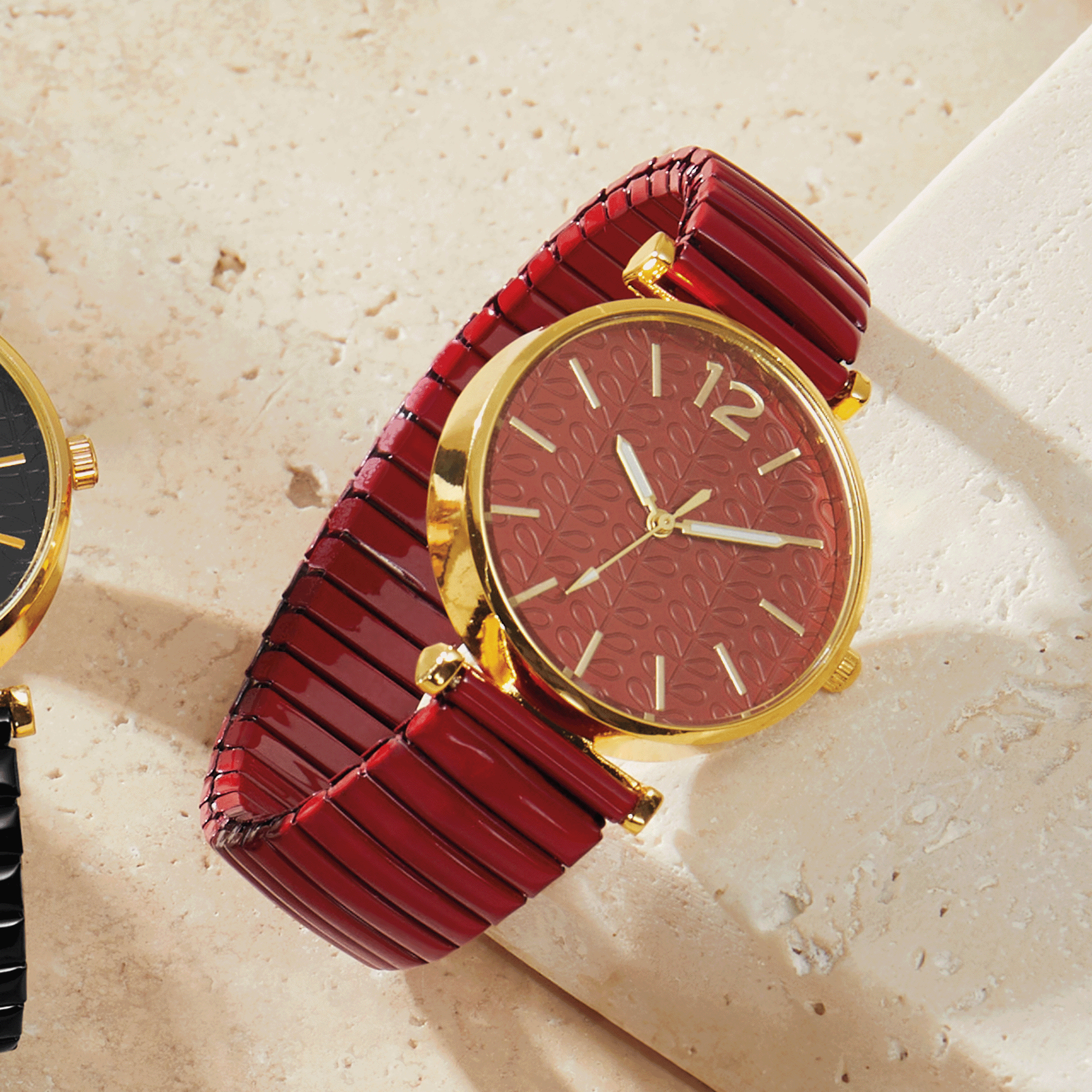 Ladies' Embellished Dial/Stretch-Band Color Watch